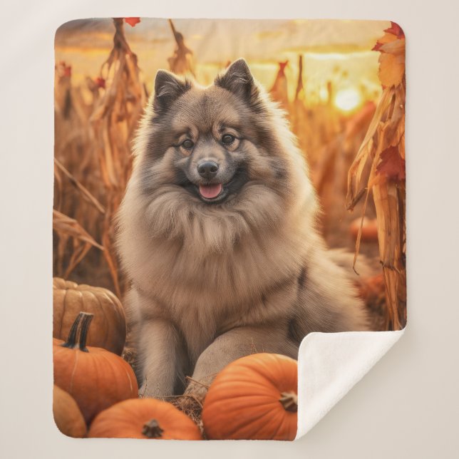 Couverture Sherpa Keeshond'automne (Devant)