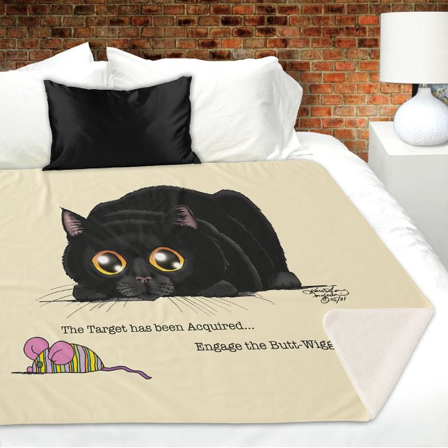 Couverture Sherpa Kitty Butt-Wiggle (Créateur téléchargé)