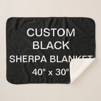 Couverture Sherpa La coutume a personnalisé 40" NOIR x 30"