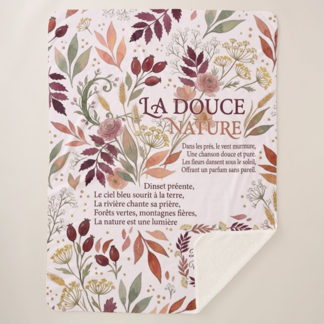 Couverture Sherpa La Douce Nature Sherpa Blanket (Devant)