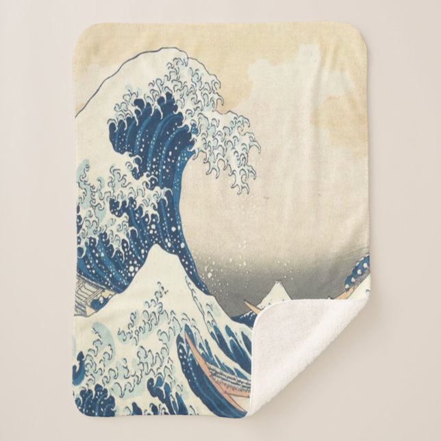 Couverture Sherpa La Grande vague au large de Kanagawa Ukiyo-e Japon (Devant)