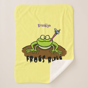 Couverture Sherpa La grenouille règle drôle dessin de grenouille ver