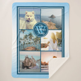 Couverture Sherpa La grille de photo d'Instagram font votre propre