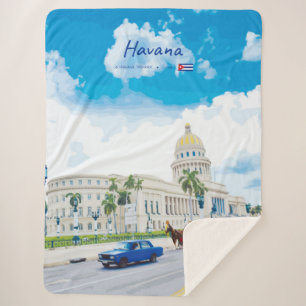Couverture Sherpa La Havane, Cuba - Âme Classique Vintage