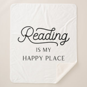 Couverture Sherpa La lecture est mon joyeux endroit Sherpa Throw