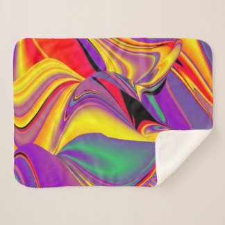 Couverture Sherpa La magie des couleurs Abstrait Rainbowart 3D