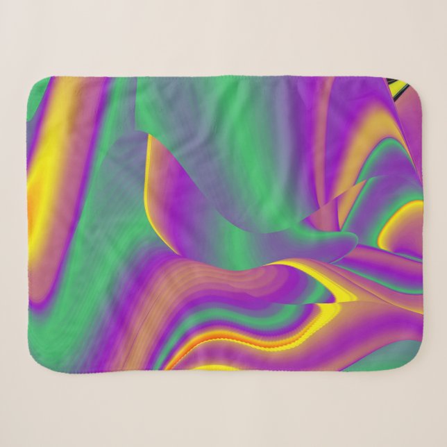 Couverture Sherpa La magie des couleurs Abstrait Rainbowart 3D (Devant (Horizontal))