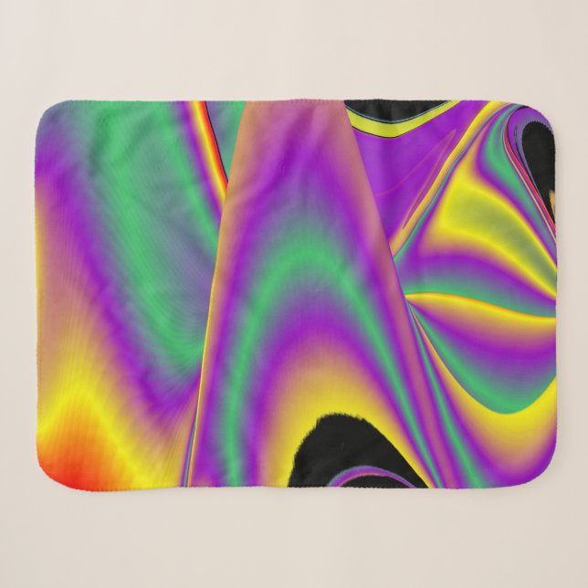Couverture Sherpa La magie des couleurs Abstrait Rainbowart 3D (Devant (Horizontal))