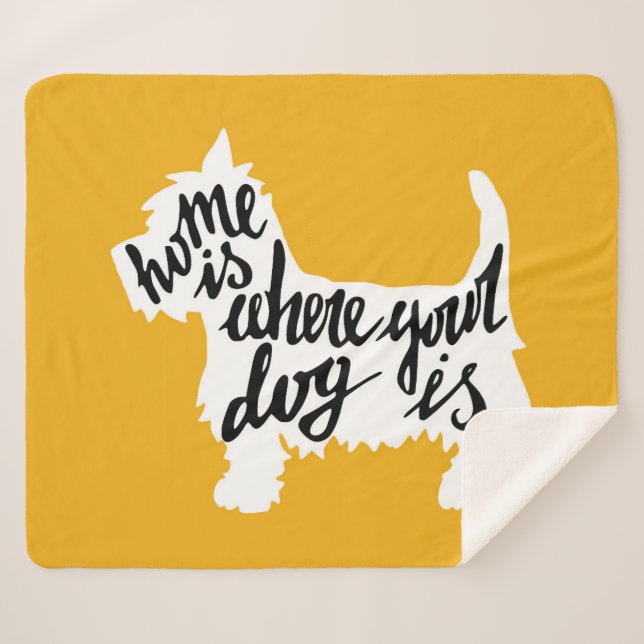 Couverture Sherpa La maison est où votre chien est (Devant (Horizontal))