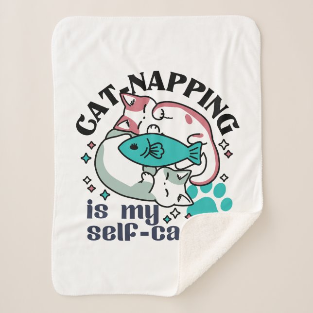 Couverture Sherpa La Nappage De Chats Est Mon Soin Personnel : Chats (Devant)