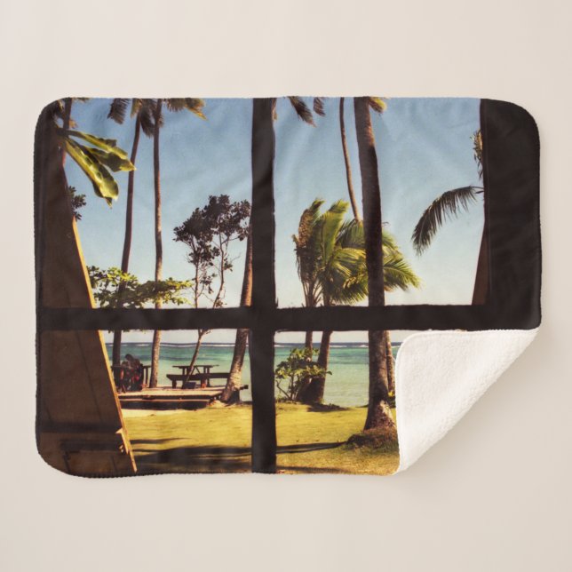 Couverture Sherpa La plage tropicale Fiji Beach Scene (Devant (Horizontal))
