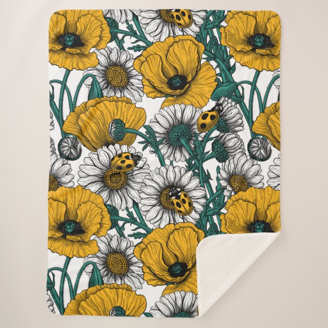 Couverture Sherpa La prairie en jaune (Devant)