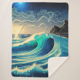 Couverture Sherpa La splendeur d'une vague bleue