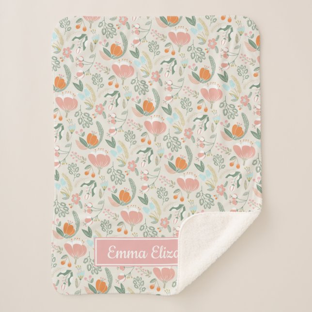 Couverture Sherpa La vie est belle | Bébé personnalisé (Devant)