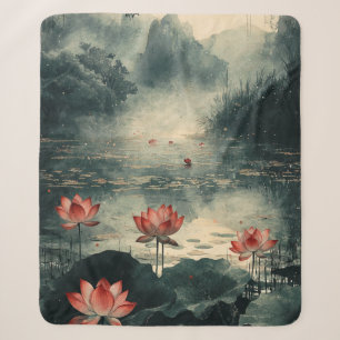 Couverture Sherpa Lac de lotus au clair de lune (2)