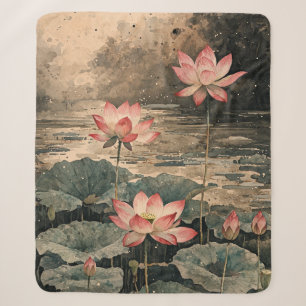 Couverture Sherpa Lac de lotus au clair de lune (3)