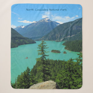 Couverture Sherpa Lac Turquoise de Snowy Mountain à Washington