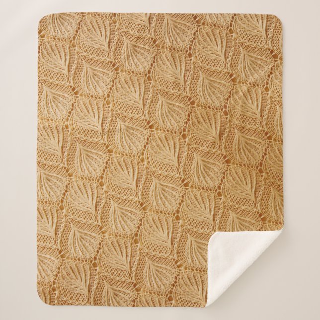 Couverture Sherpa lace fabric textures (Devant)