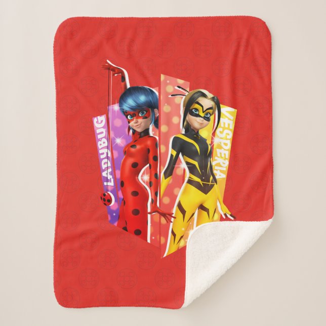 Couverture Sherpa Ladybug et Vesperia Graphic (Devant)