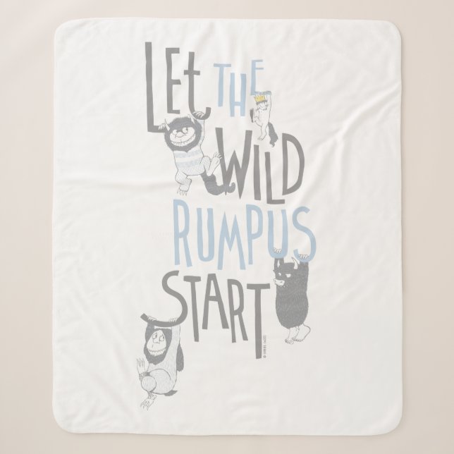 Couverture Sherpa Laisser le Rumpus sauvage commencer - Bleu (Devant)