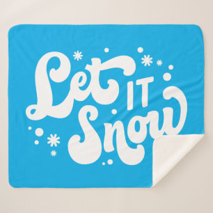Couverture Sherpa Laisser neiger hiver design