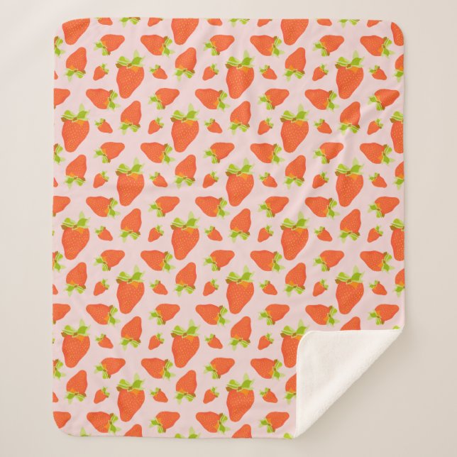 Couverture Sherpa Lait de fraise (Devant)