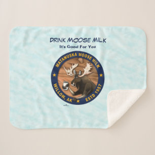 Couverture Sherpa Lait d'orignal Matanuska