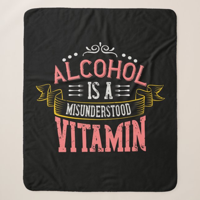 Couverture Sherpa L'Alcool Est Une Vitamine Incomprise (Devant)