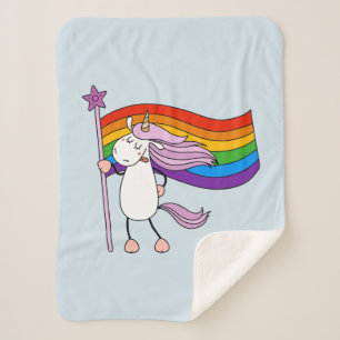 Couverture Sherpa L'amour n'a pas de limites Unicorne