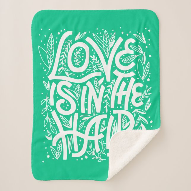 Couverture Sherpa L'amour vert est dans les cheveux (Devant)