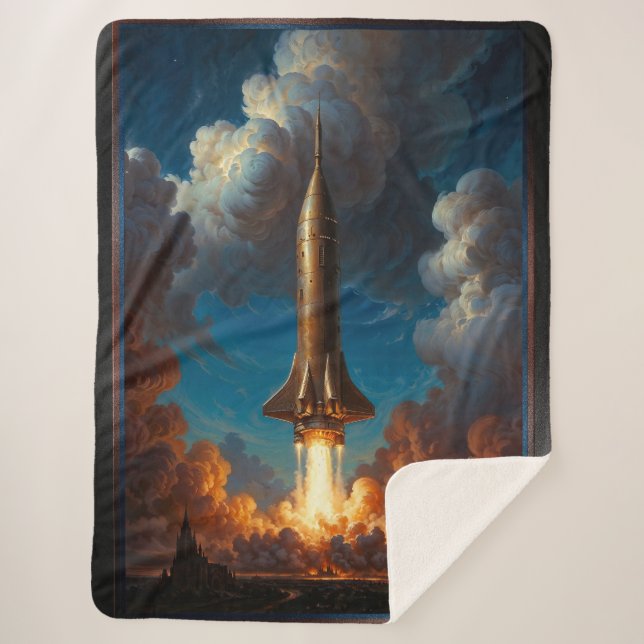 Couverture Sherpa Lancement d'une fusée de fusion rétro époustouflan (Devant)