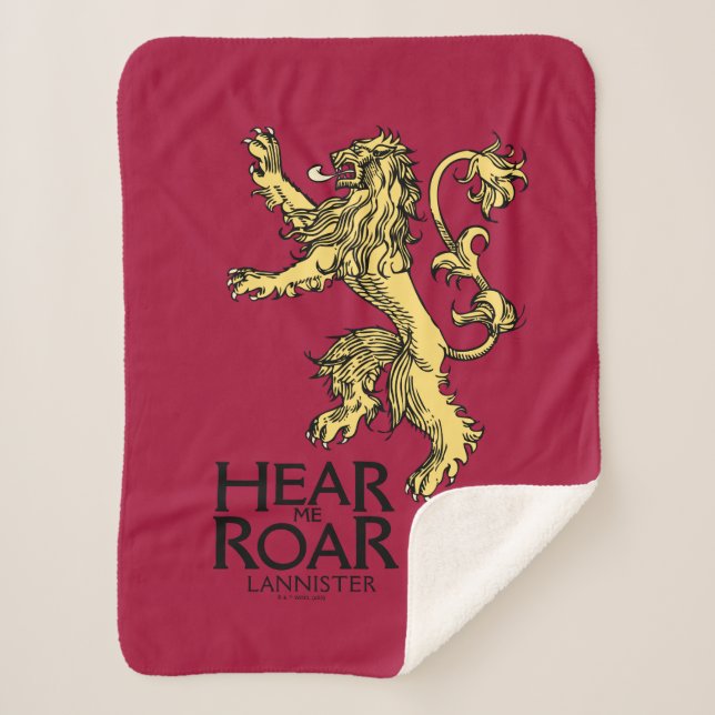 Couverture Sherpa Lannister Sigil - Entendez-Moi Roar (Devant)