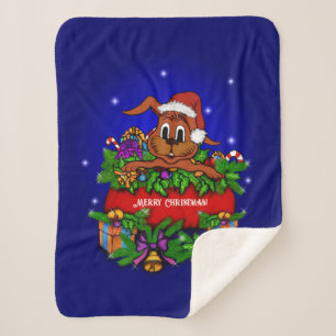 Couverture Sherpa Lapin de Noël