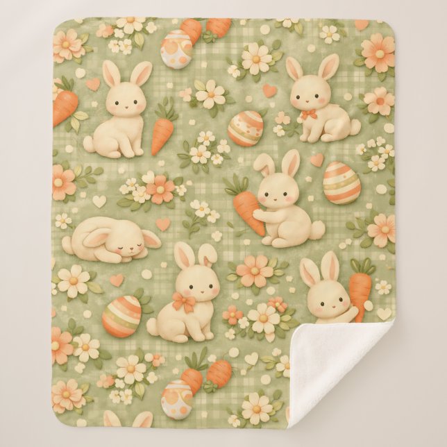 Couverture Sherpa Lapin Mignon & Cottage Carotte Patron (2) (Devant)