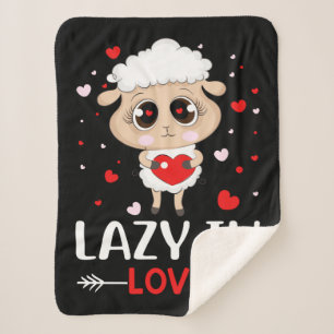 Couverture Sherpa Lazy in Love Sheep pour célibataires de la Saint-V