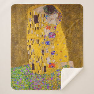 Couverture Sherpa Le baiser Gustav Klimt