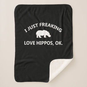 Couverture Sherpa Le cadeau Hippo Lover Je viens de gâcher l'amour