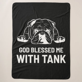 Couverture Sherpa Le Dieu Bulldog M'A Béni Avec Le Réservoir