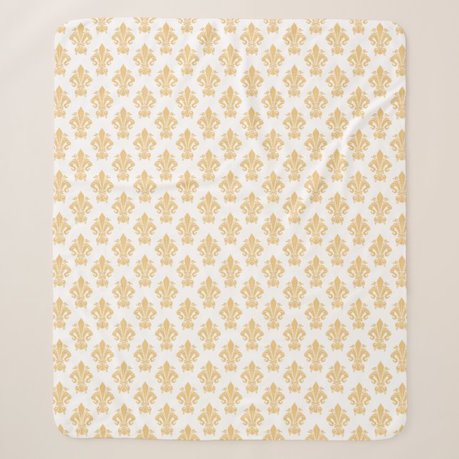 Couverture Sherpa Le Fleur Jaune & Blanc Blanche Sherpa (Devant)