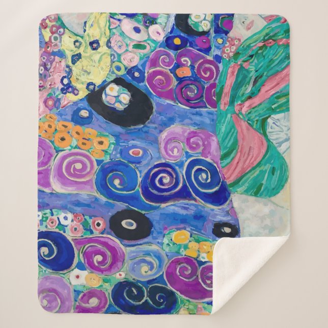 Couverture Sherpa Le jardin par Gustav Klimt (Devant)