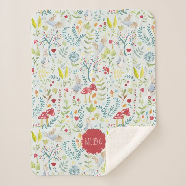 Couverture Sherpa Le lapin de Peter | a enchanté le motif (Devant)