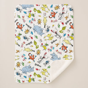 Couverture Sherpa Le monde de Dr Seuss Pattern