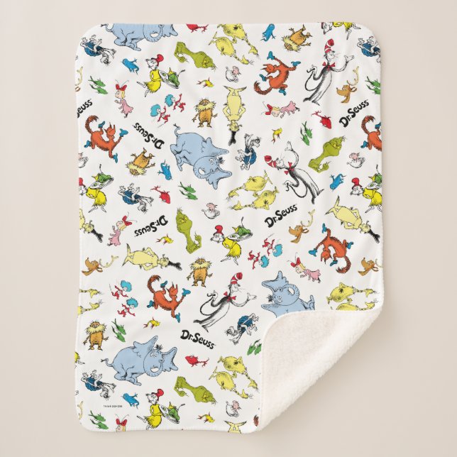 Couverture Sherpa Le monde de Dr Seuss Pattern (Devant)