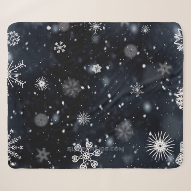 Couverture Sherpa Le Noël de SlipperyJoe, hiver magique paisible à (Devant (Horizontal))