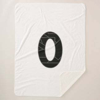 Couverture Sherpa Le nombre zéro (0) en noir