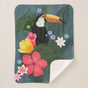 Couverture Sherpa Le Toucan tropical en pleine nature