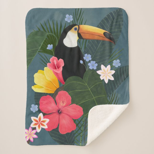 Couverture Sherpa Le Toucan tropical en pleine nature (Devant)