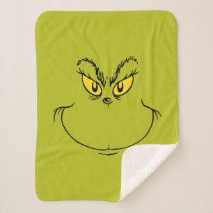 Couverture Sherpa Le Visage du Grinch qui a volé Noël