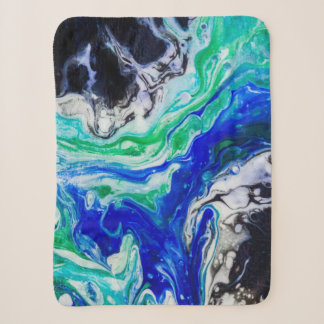 Couverture Sherpa L'écoulement de la peinture abstraite de la rivièr
