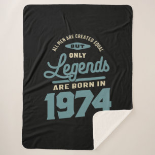 Couverture Sherpa Légendes Depuis 1974 Cadeau Anniversaire